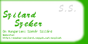 szilard szeker business card