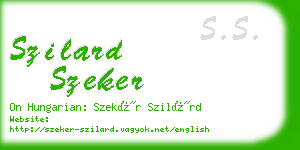 szilard szeker business card